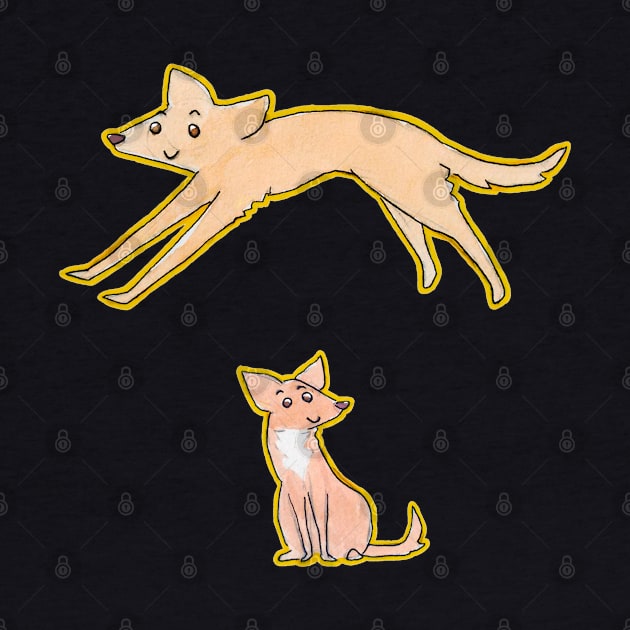 Podenco dog sticker design by bitingnclawing